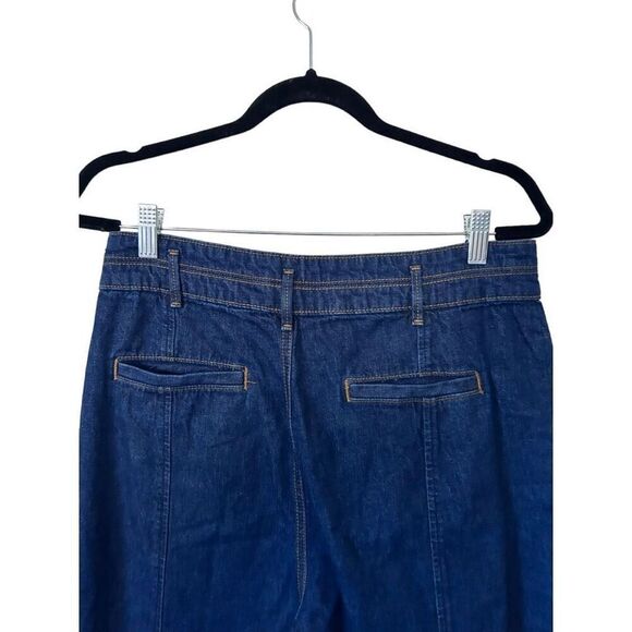 Ann Taylor High Rise WideLeg Cropped Jeans Blue Size 10 Y2k barbie - Picture 4 of 10